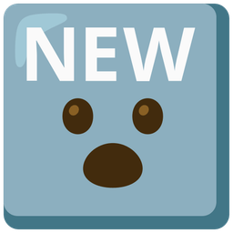 Face with open mouth and NEW button