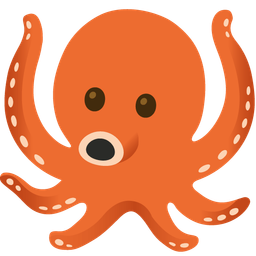 Face with open mouth and Octopus