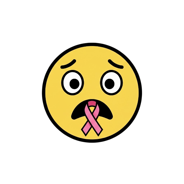 Face with open mouth and Reminder ribbon