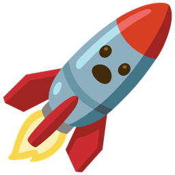 Face with open mouth and Rocket