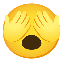 Face with open mouth and See-no-evil monkey