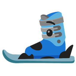 Face with open mouth and Skis