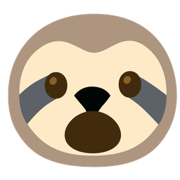 Face with open mouth and Sloth