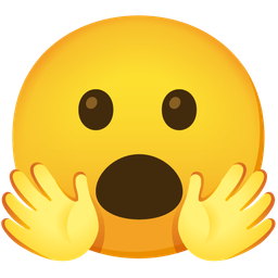 Face with open mouth and Smiling face with open hands