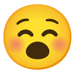 Face with open mouth and Smiling face