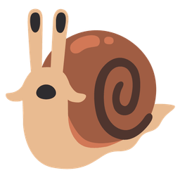 Face with open mouth and Snail