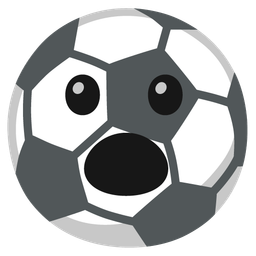 Face with open mouth and Soccer ball