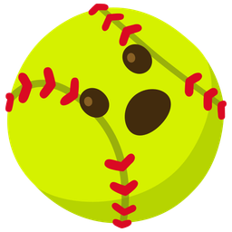 Face with open mouth and Softball