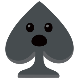 Face with open mouth and Spade suit