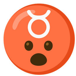 Face with open mouth and Taurus