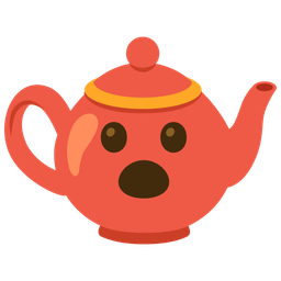 Face with open mouth and Teapot