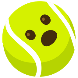 Face with open mouth and Tennis