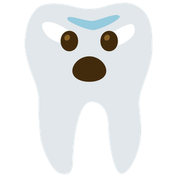Face with open mouth and Tooth