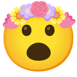 Face with open mouth and Tulip