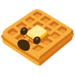 Face with open mouth and Waffle