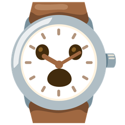 Face with open mouth and Watch