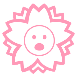 Face with open mouth and White flower