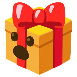 Face with open mouth and Wrapped gift