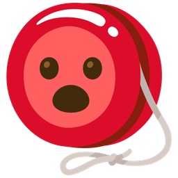 Face with open mouth and Yo-yo