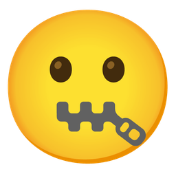 Face with open mouth and Zipper-mouth face