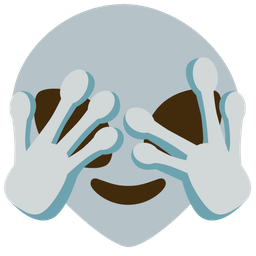 face with peeking eye and alien