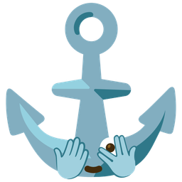 face with peeking eye and anchor