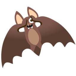 face with peeking eye and bat