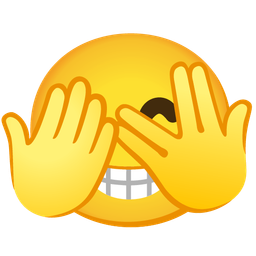 Face with peeking eye and Beaming face with smiling eyes