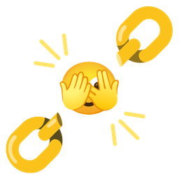 face with peeking eye and chains