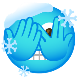 face with peeking eye and cold face