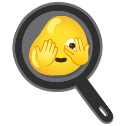 face with peeking eye and cooking