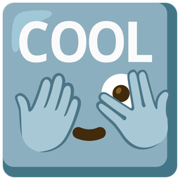 face with peeking eye and COOL button