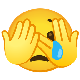 face with peeking eye and crying face