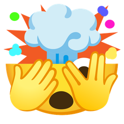 face with peeking eye and exploding head