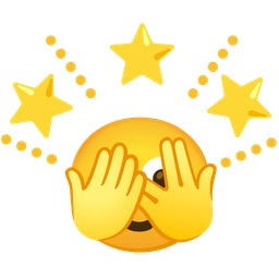 face with peeking eye and glowing star