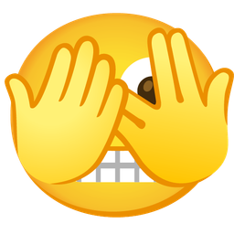 face with peeking eye and grimacing face