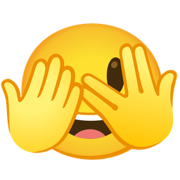 Face with peeking eye and Grinning face with big eyes