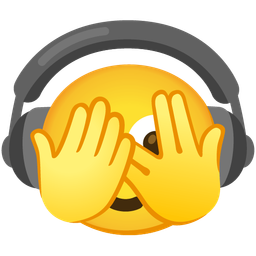 face with peeking eye and headphone