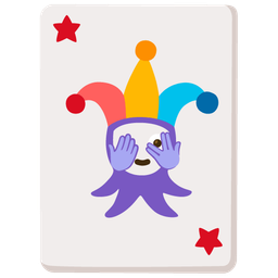 face with peeking eye and joker