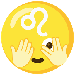 face with peeking eye and Leo