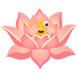face with peeking eye and lotus