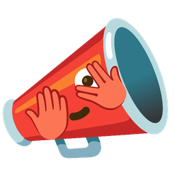 face with peeking eye and megaphone
