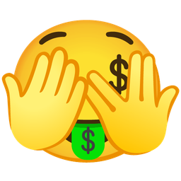 Face with peeking eye and Money-mouth face