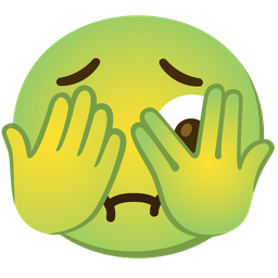 face with peeking eye and nauseated face