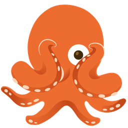 face with peeking eye and octopus