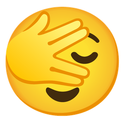 face with peeking eye and relieved face