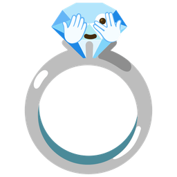 face with peeking eye and ring