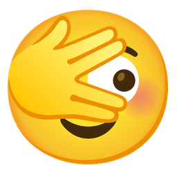 Face with peeking eye and Smiling face