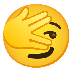 face with peeking eye and smirking face