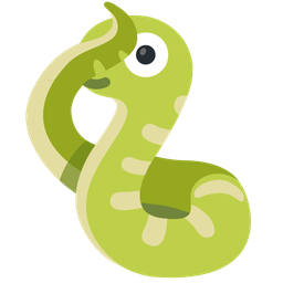 face with peeking eye and snake